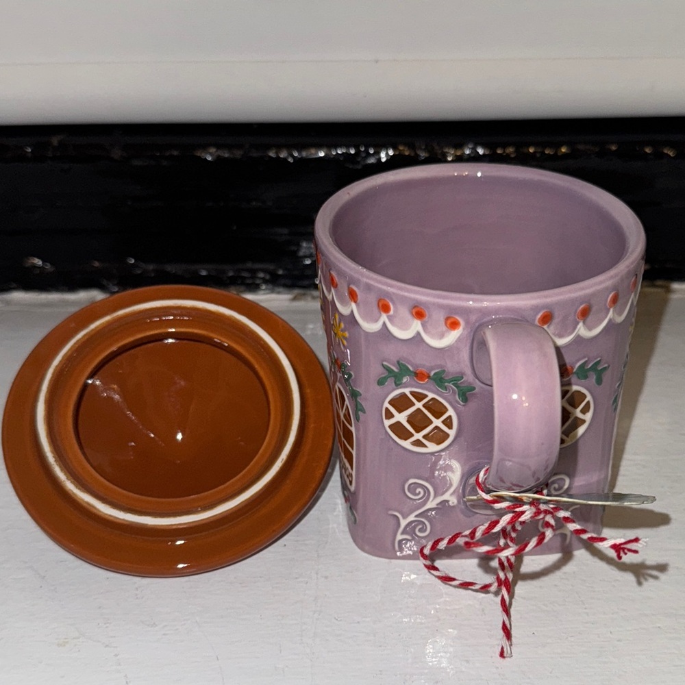 NWT ANTHROPOLOGIE Ginger Stoneware Mug Lavendar - Picture 8 of 10